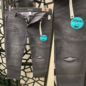 Maurices Charcoal Straight Leg Jeans